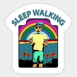 sleep walking classic design Sticker